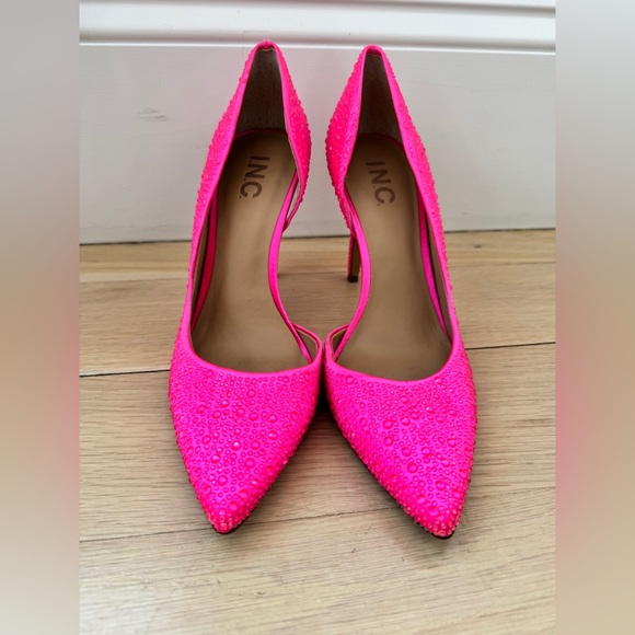 I.N.C. International Concepts Hot Pink Heels Pumps Cocktail Party Wedding Guest - Picture 3 of 13